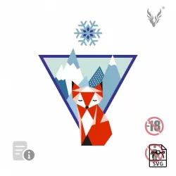 Mountain fox - Vector graphics