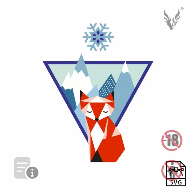 Mountain fox - Vector graphics Mountain fox - Vector graphics