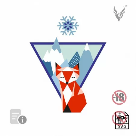 Mountain fox - Vector graphics