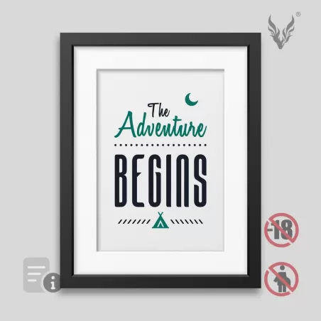 The adventure begins Framed poster