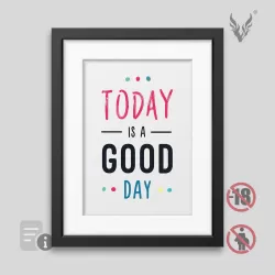 Today is a good day Framed poster